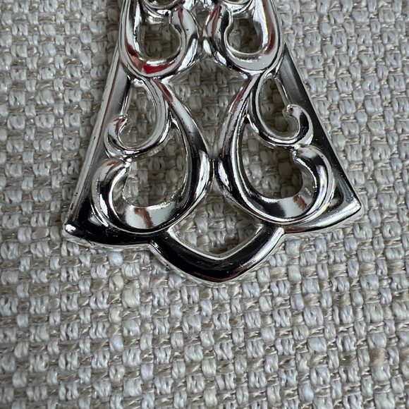 Lenox Bejeweled Ornaments Silverplate Clear Stone Cross Set of 2 New In Box - Picture 5 of 10